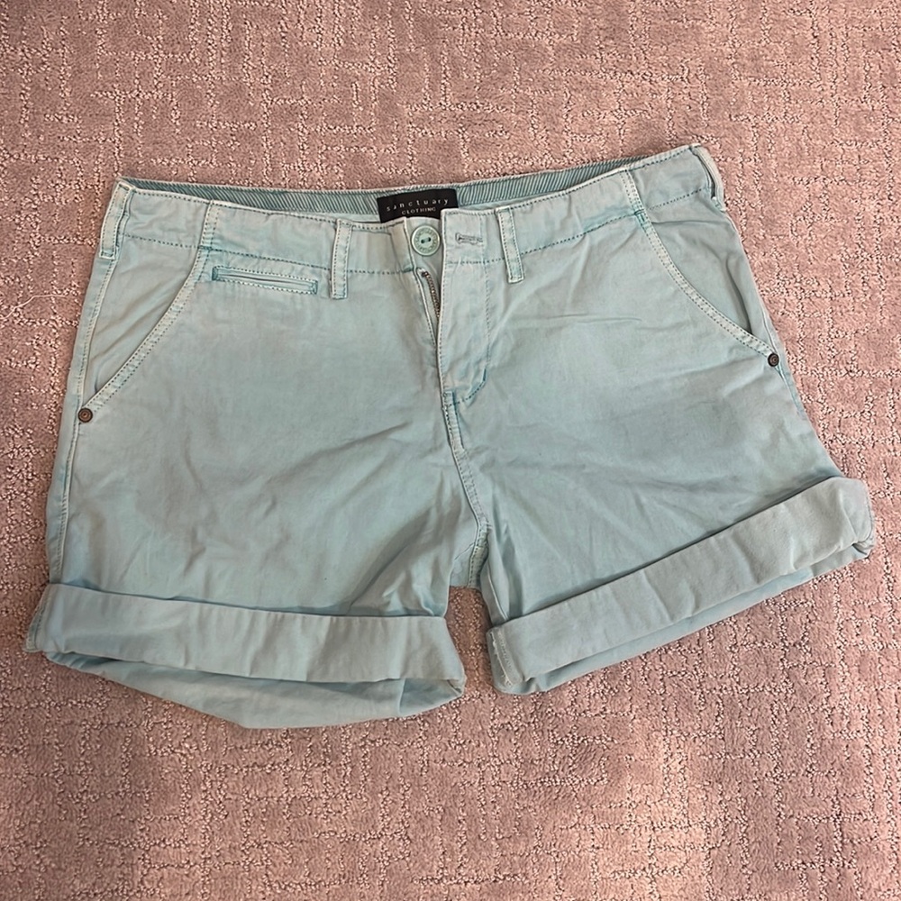 Sanctuary Light Blue Rolled Hem Women's Shorts